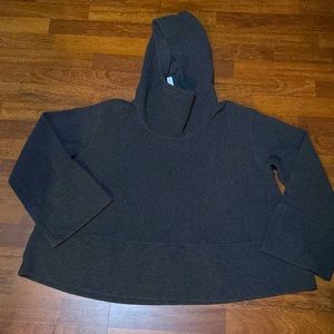 EUC Lululemon Retreat Yourself Grey Bell Sleeve Hoodie Sweatshirt L XL